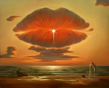 Surrealismo Painting - moderno contemporáneo 06 surrealismo labios nubes